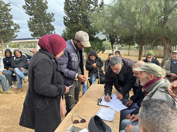 Establishment of a new Groupement de Dévelopement Agricole (GDA), (ph. ICARDA)